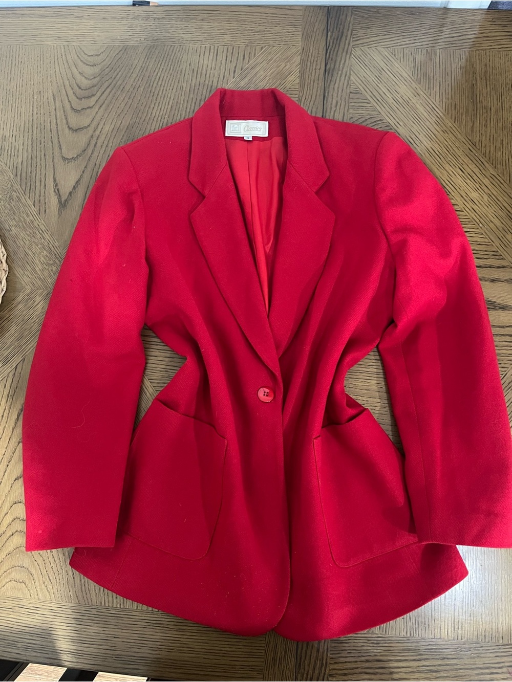Wool blazer Red Women's Single-Button Blazer